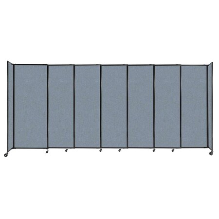 Versare StraightWall Sliding Portable Partition 15'6" x 6'10" Powder Blue Fabric 1482704